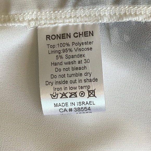 Ronen Chen poncho style White with black flowers blouse and cami - Picture 10 of 11